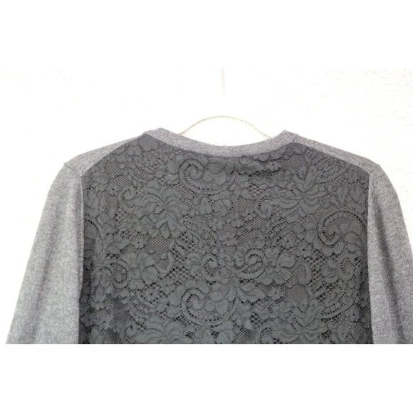 White House Black Market Wool Blend Button Up Lace Sweater-Size M-Whimsigoth - Picture 11 of 11